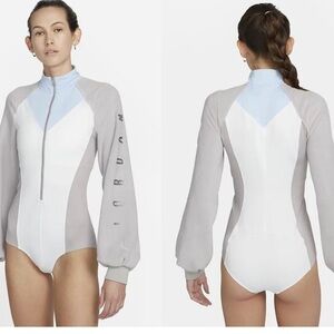 Jordan Slim Fit Bodysuit in Light Blue and Gray XL